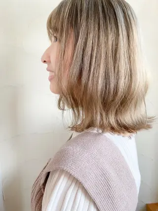 ミディアム カラー マンツーマン1日2名 様限定Lily高橋✂のヘアスタイル