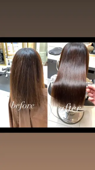 ミディアム カラー 葛西 縮毛矯正のプロ ブリーチ矯正 青木俊のヘアスタイル
