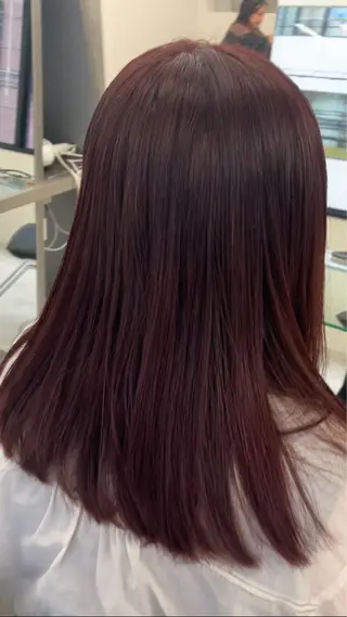 セミロング カラー 韓国エクステ／羽エク ダブルスキル💛のヘアスタイル