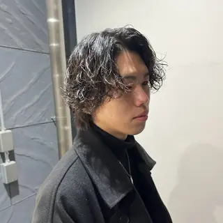 ショート パーマ MINX/ボブ/ レイヤー/田中元翔のヘアスタイル