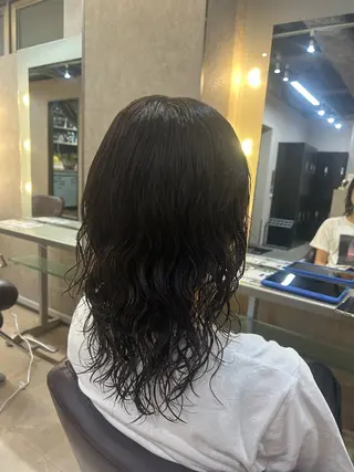 ミディアム パーマ か れんのヘアスタイル