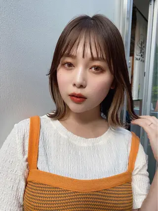 ミディアム カラー 🪭risa 暖色/レイヤー🪭のヘアスタイル