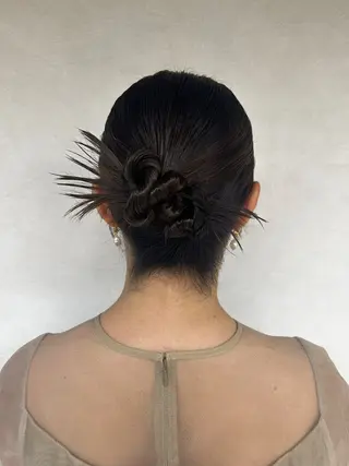 セミロング ヘアアレンジ ヘアセット／眉毛カッ ト/Nana〻のヘアスタイル