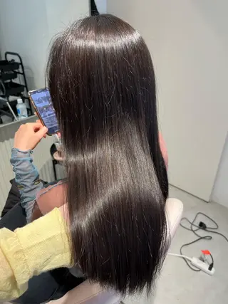 セミロング カラー 池田 寿子のヘアスタイル