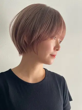 ショート ミルクティーベージュ レイヤー/あげは🎀のヘアスタイル