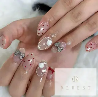 ネイル ❤️💛REBEST 京橋店のネイルデザイン