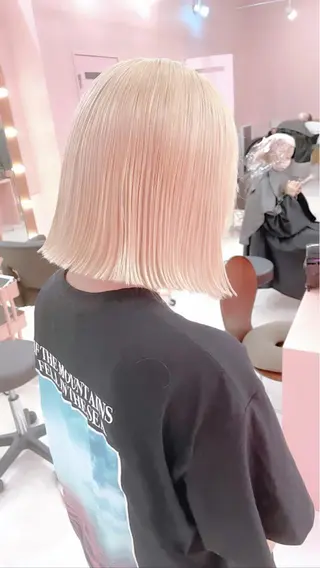 セミロング カラー Bob&ハイトーン 専門家CHIHIROのヘアスタイル