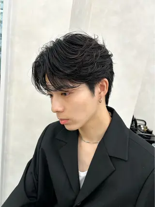 ミディアム パーマ メンズ tatsuya /フェザーパーマのヘアスタイル