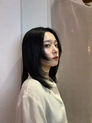 セミロング 韓国レイヤー✂︎ yuka♥️のヘアスタイル