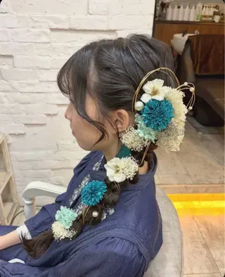 ロング ヘアアレンジ 中村 優花のヘアスタイル
