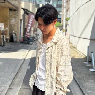 ミディアム パーマ メンズ エースヘアー KENTAのヘアスタイル