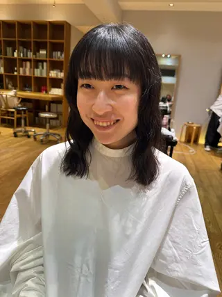 ミディアム 大人可愛い♡コテ巻き パーマ🌼杉田 萌恵のヘアスタイル