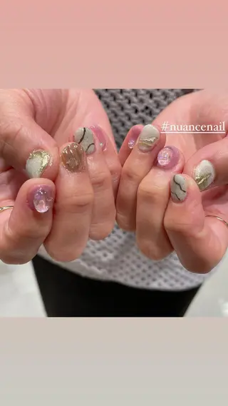 ネイル 淡色ネイル 🎀moeのネイルデザイン