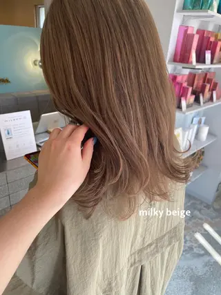 セミロング カラー パーマ メンズ cipre miyabiのヘアスタイル