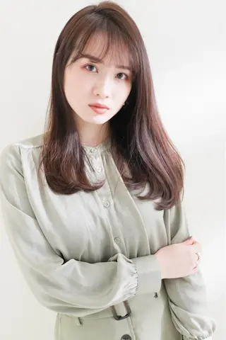 セミロング カラー ヘアアレンジ VIM hairおもろまち店のヘアスタイル