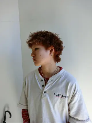 パーマ メンズ 🧤高明度ハイトーン 🧤莉音のヘアスタイル