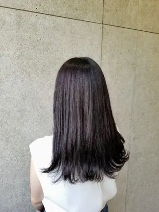 カラー ロング 🌿赤み消し/ 艶カラー落合 優🌿のヘアスタイル