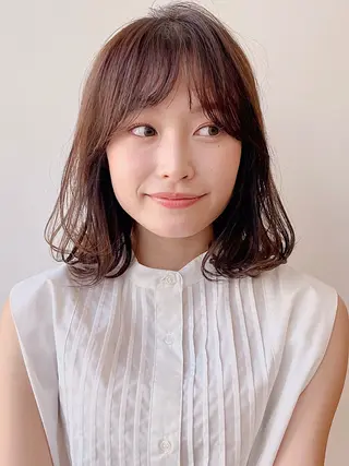 パーマ ボブ/ミディアム 親しみやすさ/さくらのヘアスタイル