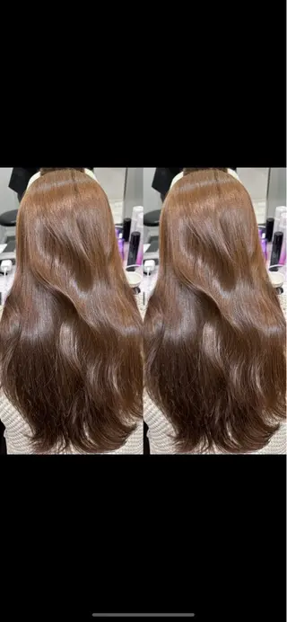 ロング カラー ダブルカラー🤍 髪質改善／原島のヘアスタイル