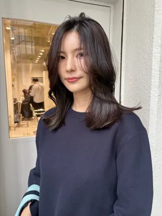 ロング カラー レイヤーカット🍏 透明感カラー/ののかのヘアスタイル