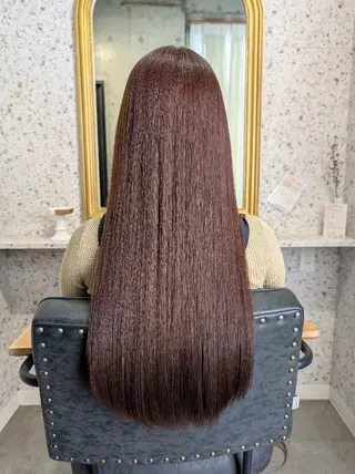 ロング パーマ 髪質改善.縮毛矯正 ×韓国ヘアyukiのヘアスタイル