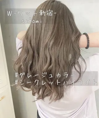 ロング カラー ヘアアレンジ キッズ ネイル マツエク・マツパ 新宿駅近♡友達とOK 🦋W -ワット -のヘアスタイル