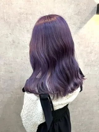 セミロング カラー mau tomokaのヘアスタイル
