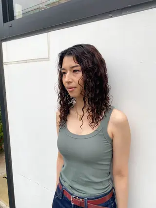 ロング パーマ 菊池大一 溝の口パーマのヘアスタイル