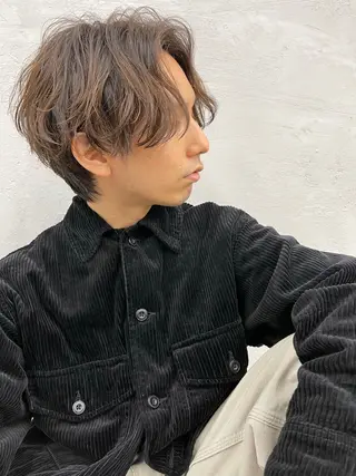 ショート カラー パーマ 田畑 智規のヘアスタイル