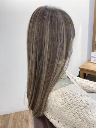 ロング カラー ハイライト⭐️上野 高広のヘアスタイル