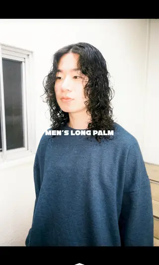 パーマ メンズ kosoraレイヤー ハイトーン/デザインのヘアスタイル