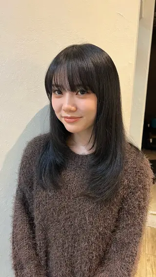 ロング カラー ミディアムレイヤー/ 艶カラー🎀　emiのヘアスタイル