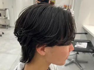 パーマ メンズ 佐々木 輝のヘアスタイル