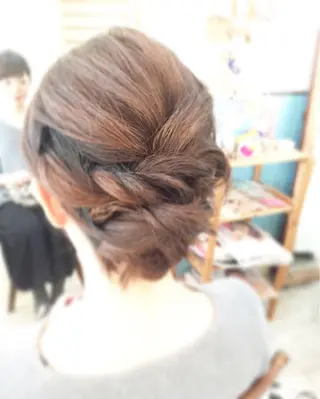 セミロング ヘアアレンジ 早朝✨ヘアセット 着付け/清水玲歌のヘアスタイル