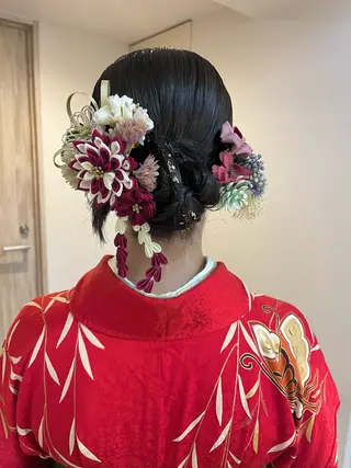 ミディアム ヘアアレンジ 透明感カラー/ 髪質改善/レイヤーのヘアスタイル