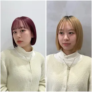 ショート カラー 柔らかレイヤー× 透け感カラー/SUのヘアスタイル
