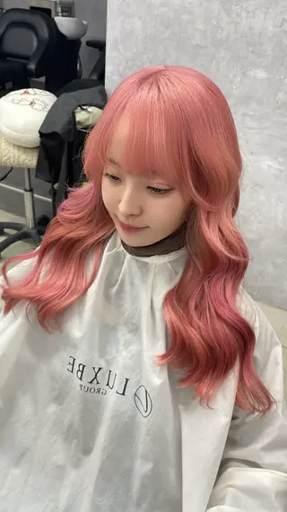ロング カラー LUXBE LUCE ひなののヘアスタイル