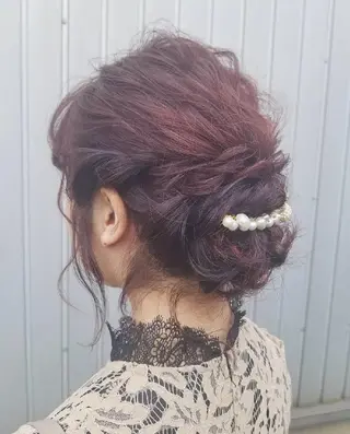 セミロング ヘアアレンジ 関口 友菜のヘアスタイル