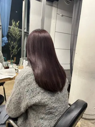 セミロング カラー 末永 咲希のヘアスタイル