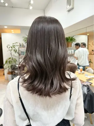 ミディアム ✨透明感カラー/縮毛 恵比寿HAYATO✨のヘアスタイル