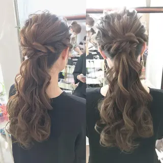 ロング ヘアアレンジ 早朝✨ヘアセット 着付け/清水玲歌のヘアスタイル
