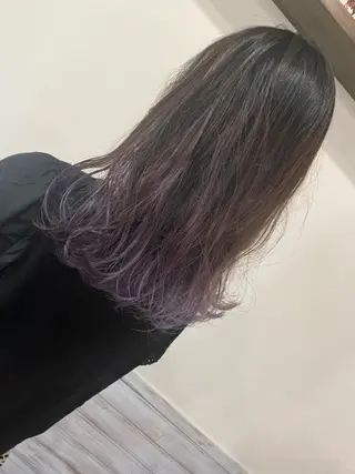 セミロング カラー 女性指名人気no.1 尾崎のヘアスタイル