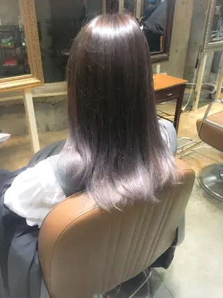 セミロング カラー 北條 優輝のヘアスタイル