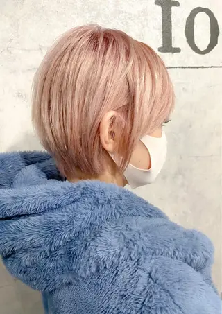 ショート カラー ボブ　ショート 特化 迫田紘史のヘアスタイル
