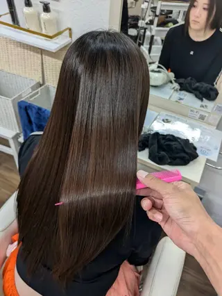 ロング GLOSS 心斎橋 山上のヘアスタイル