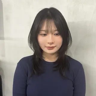 ミディアム Harukaレイヤー /ハッシュカット♡のヘアスタイル