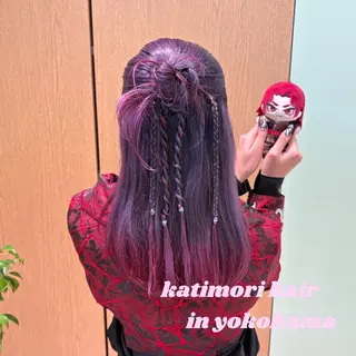 ヘアアレンジ 🎼艶感カラー ヘアメ たま🎀のヘアスタイル