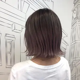 ミディアム カラー TOMOKA 艶髪/透明感カラーのヘアスタイル