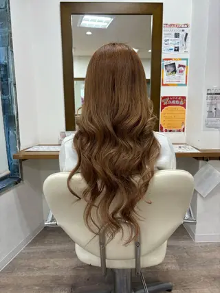 セミロング 艶カラー🫧/シール エクステRYOKAのヘアスタイル