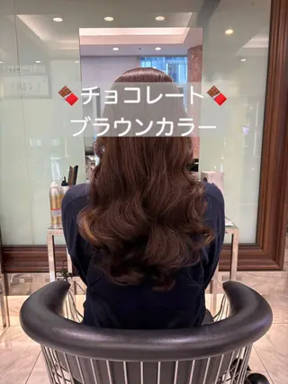 セミロング カラー パーマ 韓国っぽ透け感カラー マンツーマン🫧なおのヘアスタイル